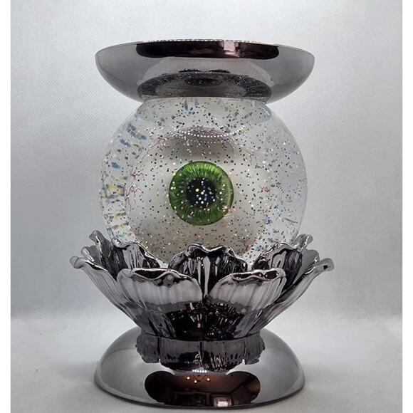 HALLOWEEN EYEBALL PEDESTAL WATER GLOBE 3-WICK CANDLE HOLDER BY BATH & BODY WORKS - Picture 5 of 6